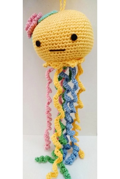  Amigurumi Soft Toy- Handmade Crochet- Octopus (Yellow)